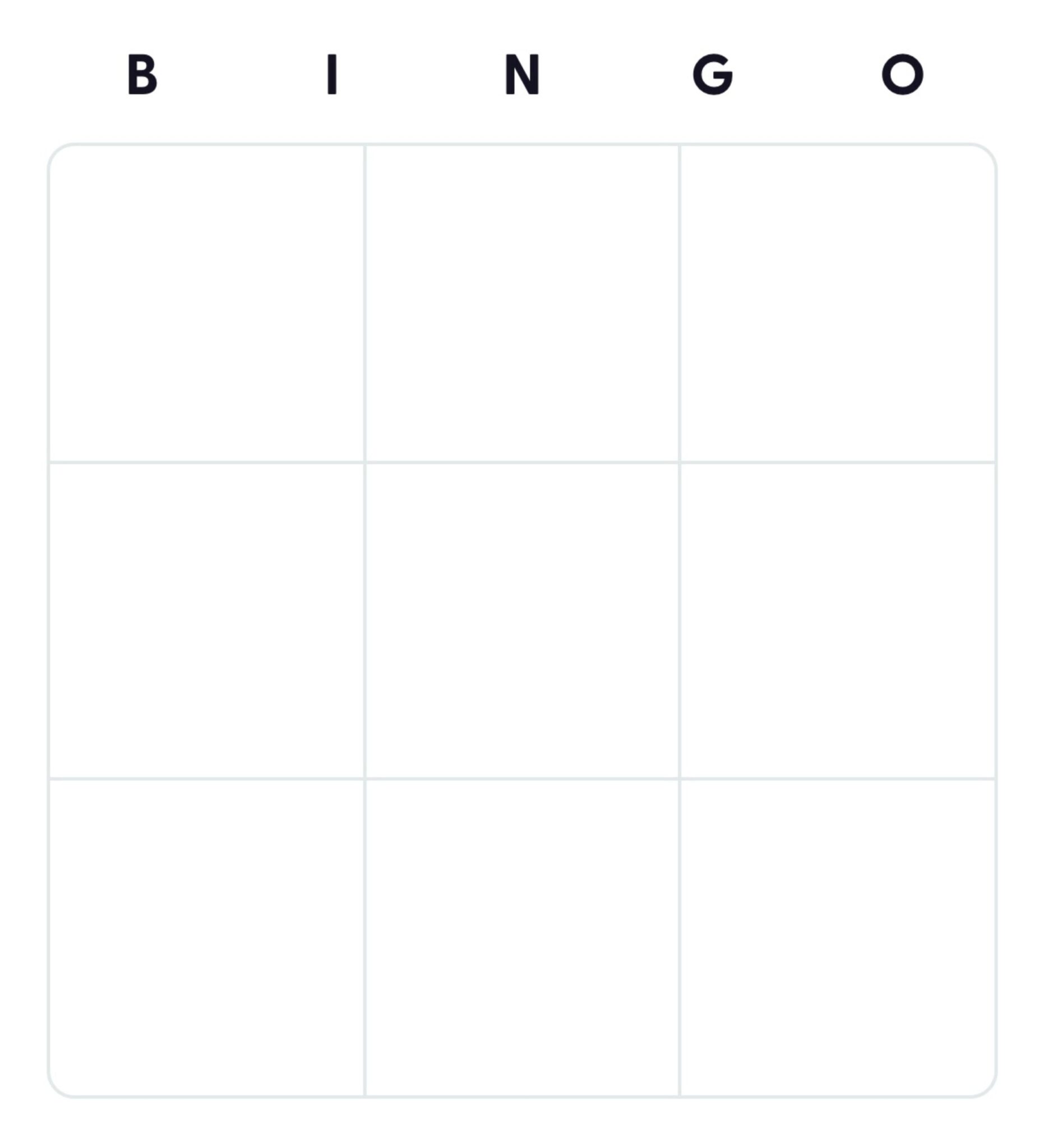 Printable Blank Bingo Cards - Printable We Love Printables