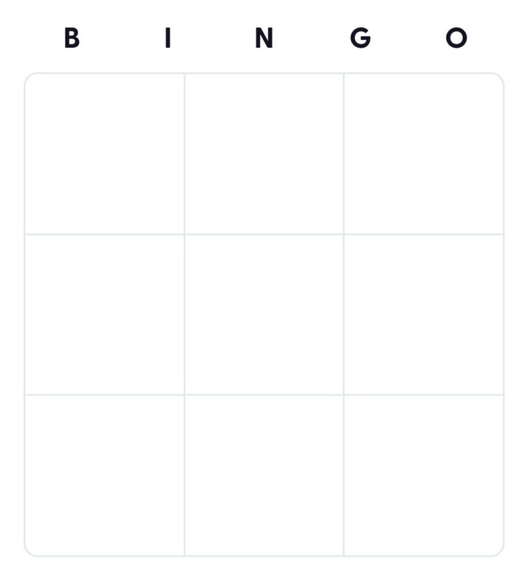 Printable Blank Bingo Cards - Printable We Love Printables