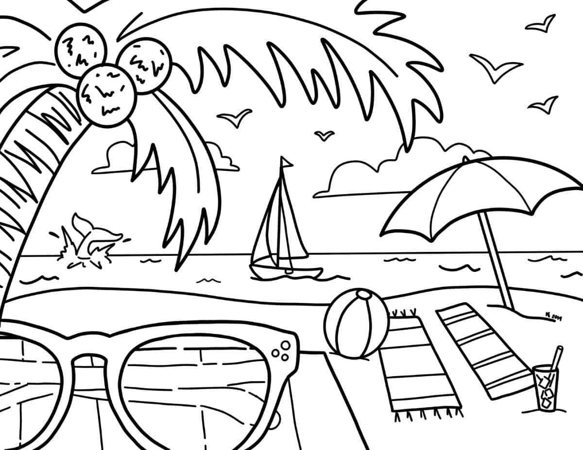 40 Free Printable Summer Coloring Pages To Keep Kids Entertained DIY Crafts