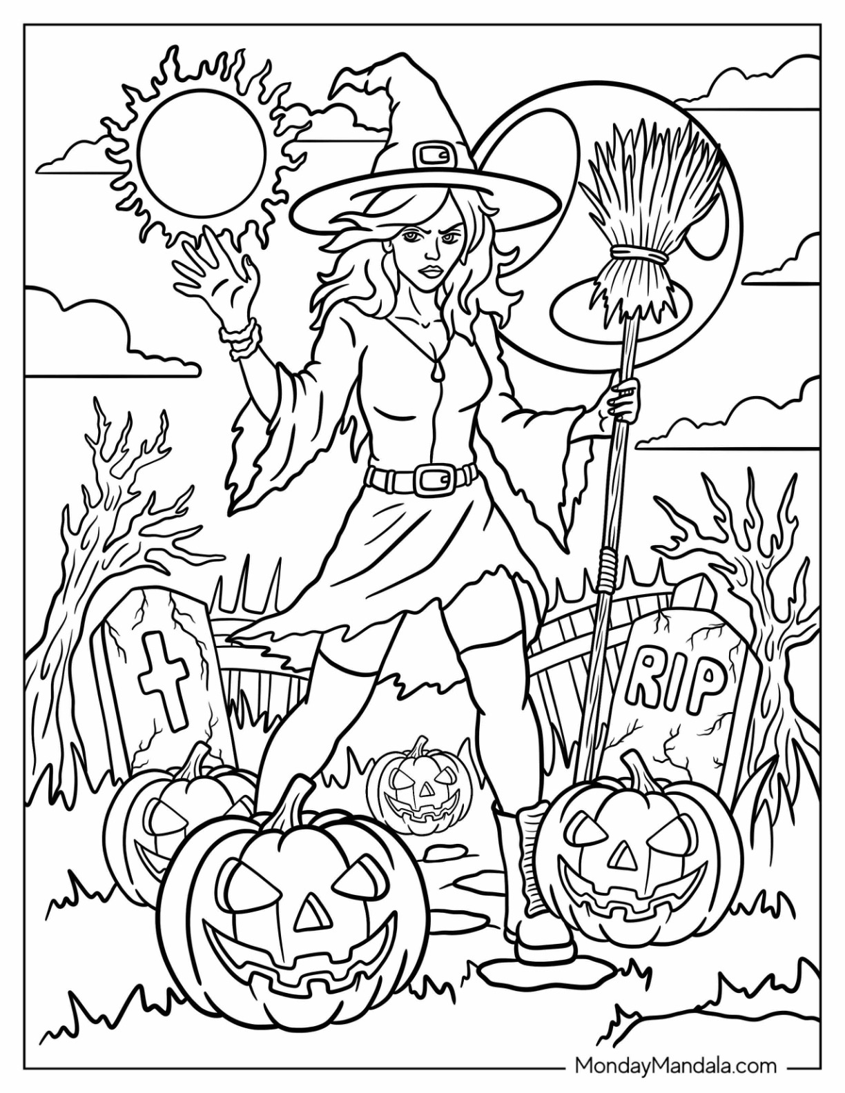 40 Halloween Coloring Pages For Adults Free Printables 