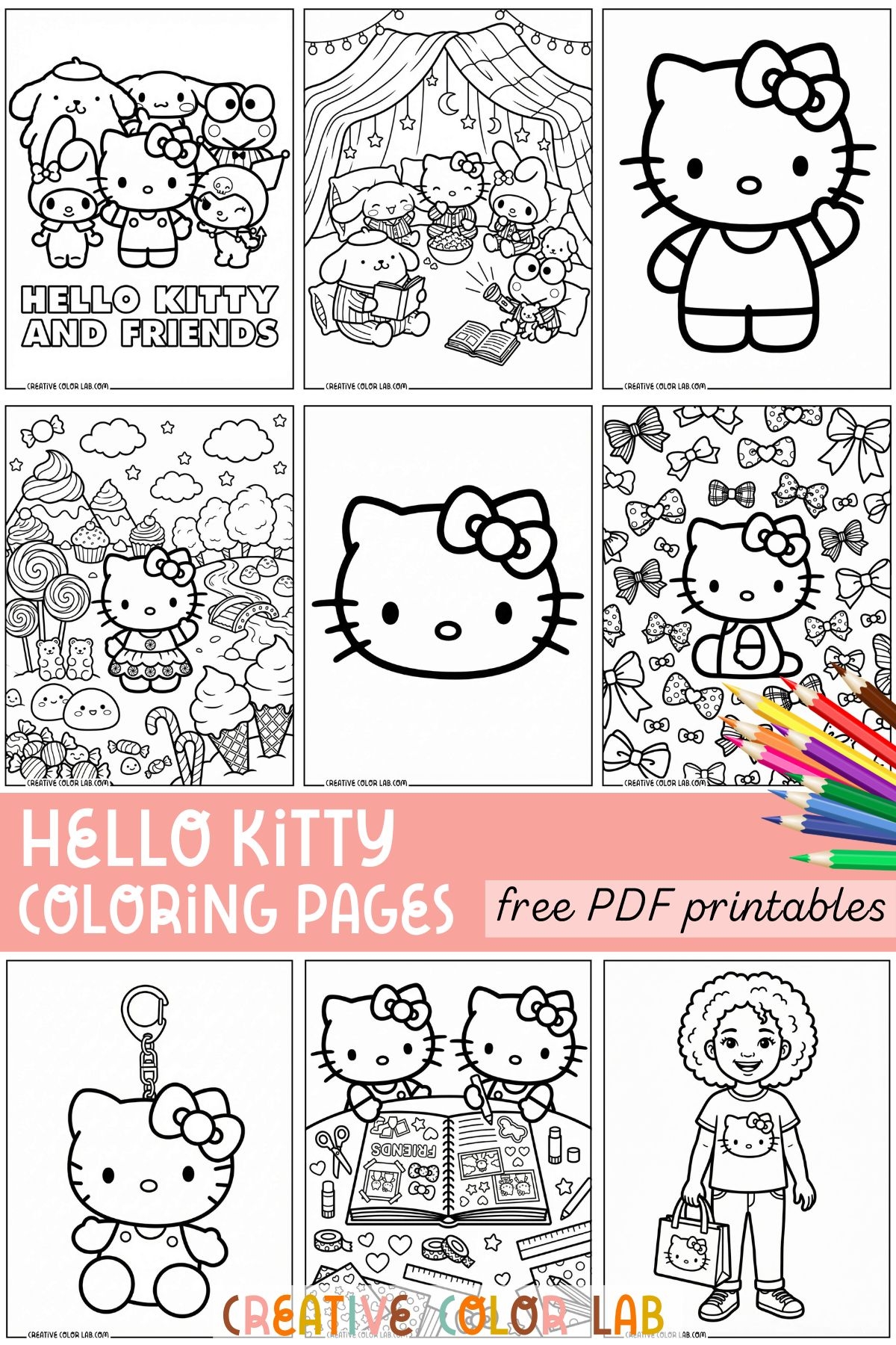 42 Free Hello Kitty Coloring Pages