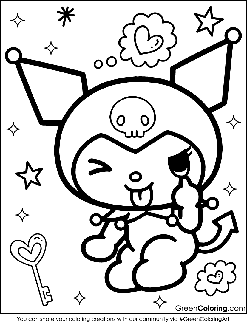 42 Kuromi Coloring Pages Free PDF Printables