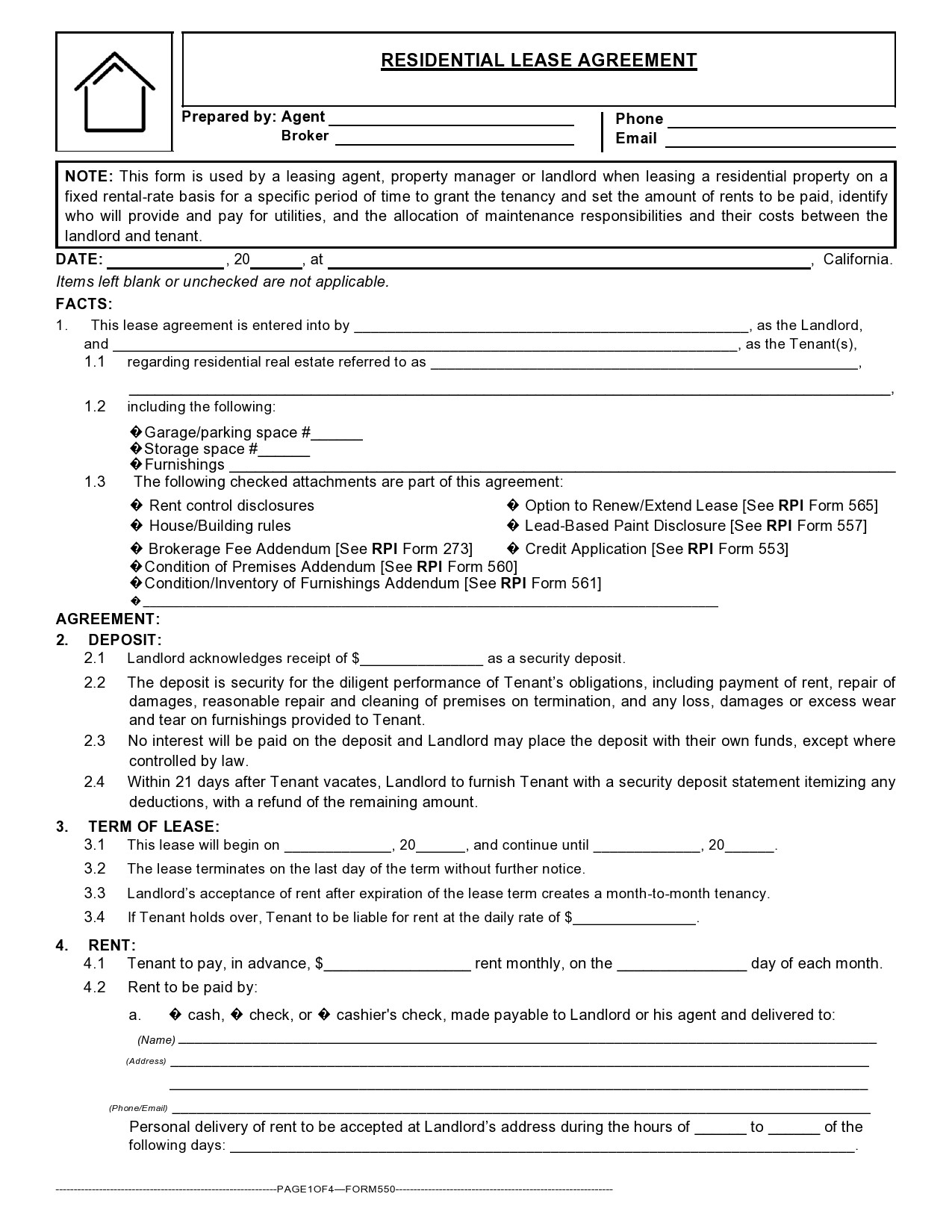 44 Free Residential Lease Agreement Templates Word PDF 