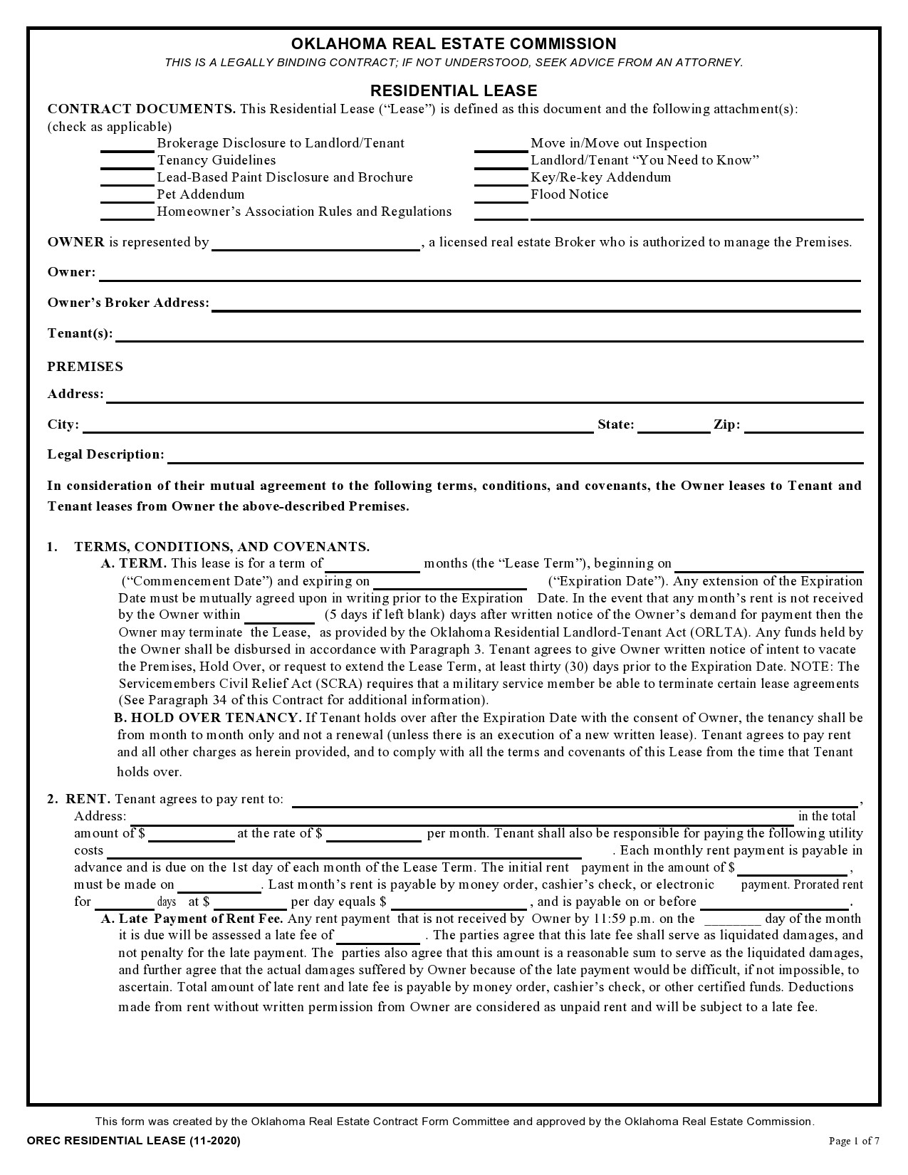 44 Free Residential Lease Agreement Templates Word PDF 