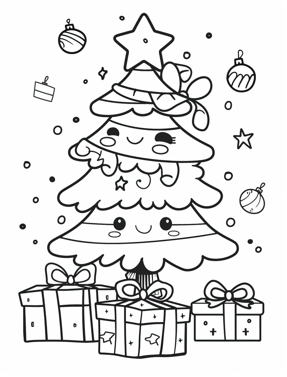 45 Cute Christmas Coloring Pages My Coloring Zone