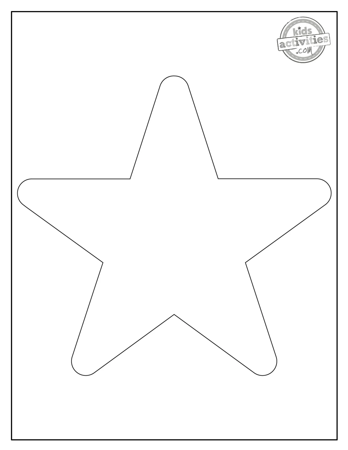 5 Point Star Template Free Printable Kids Activities Blog