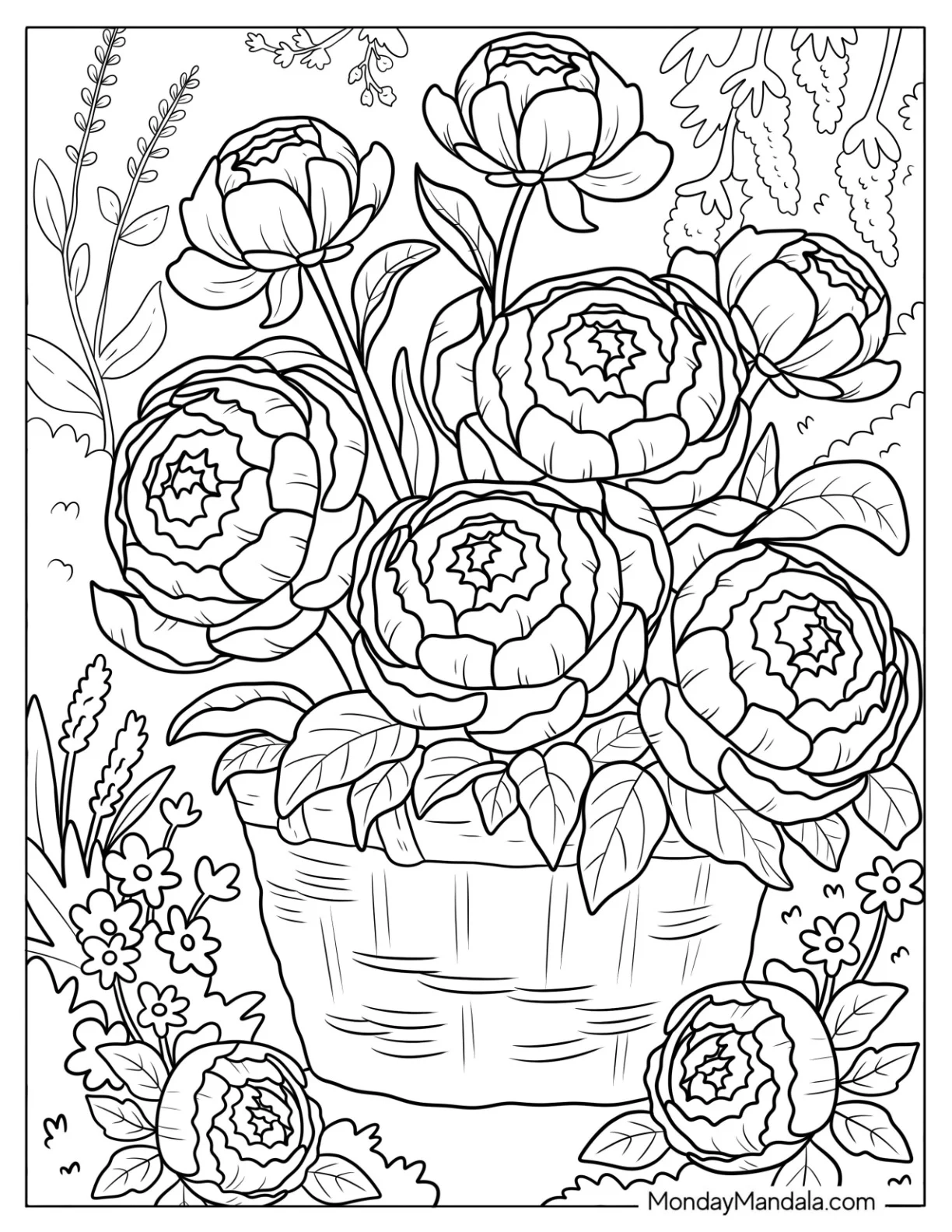 68 Flower Coloring Pages Free PDF Printables 68 Flower Coloring Pages Free PDF Printables