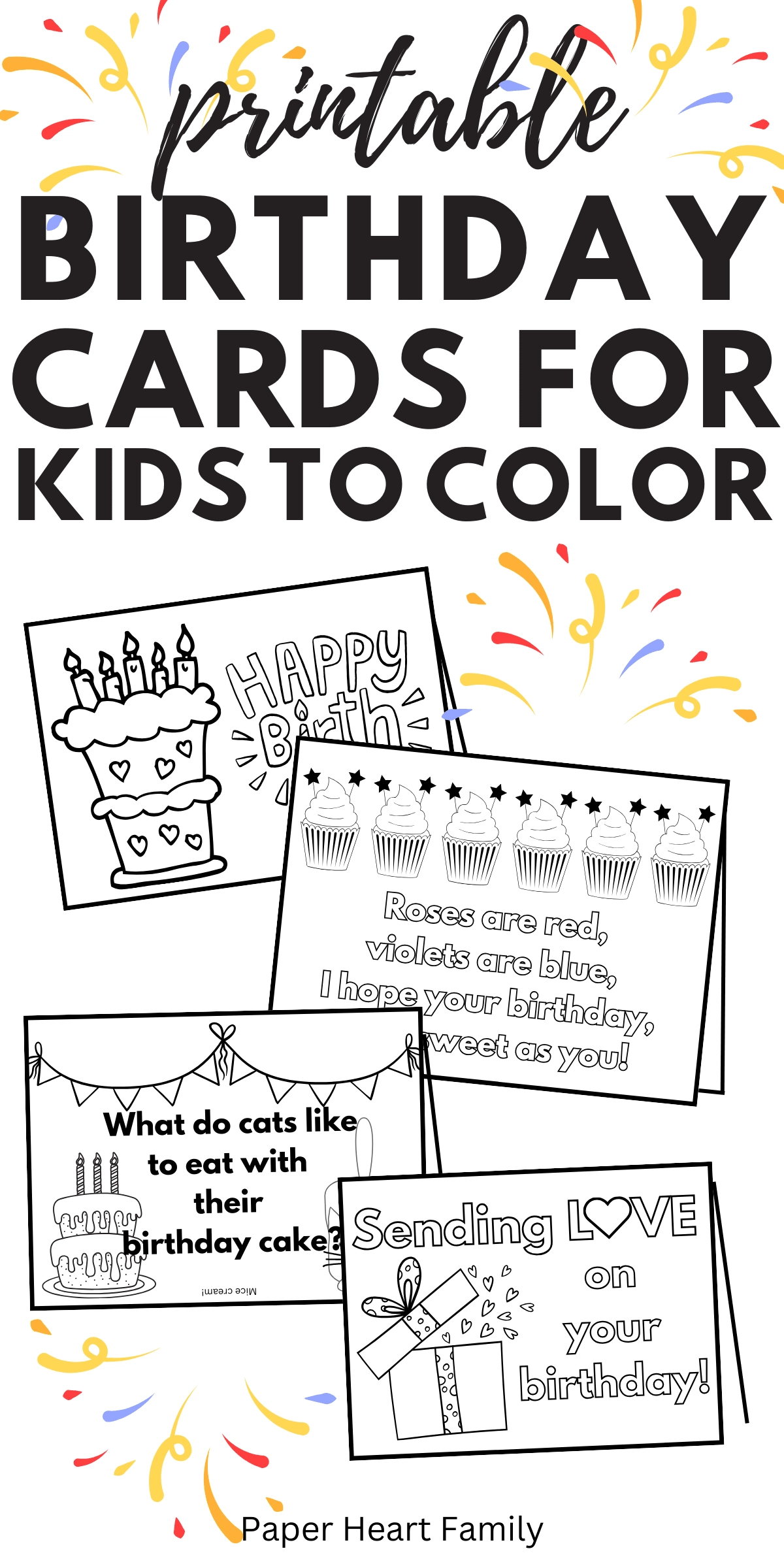 7 Free Printable Birthday Cards To Color For Kids 7 Free Printable Birthday Cards To Color For Kids