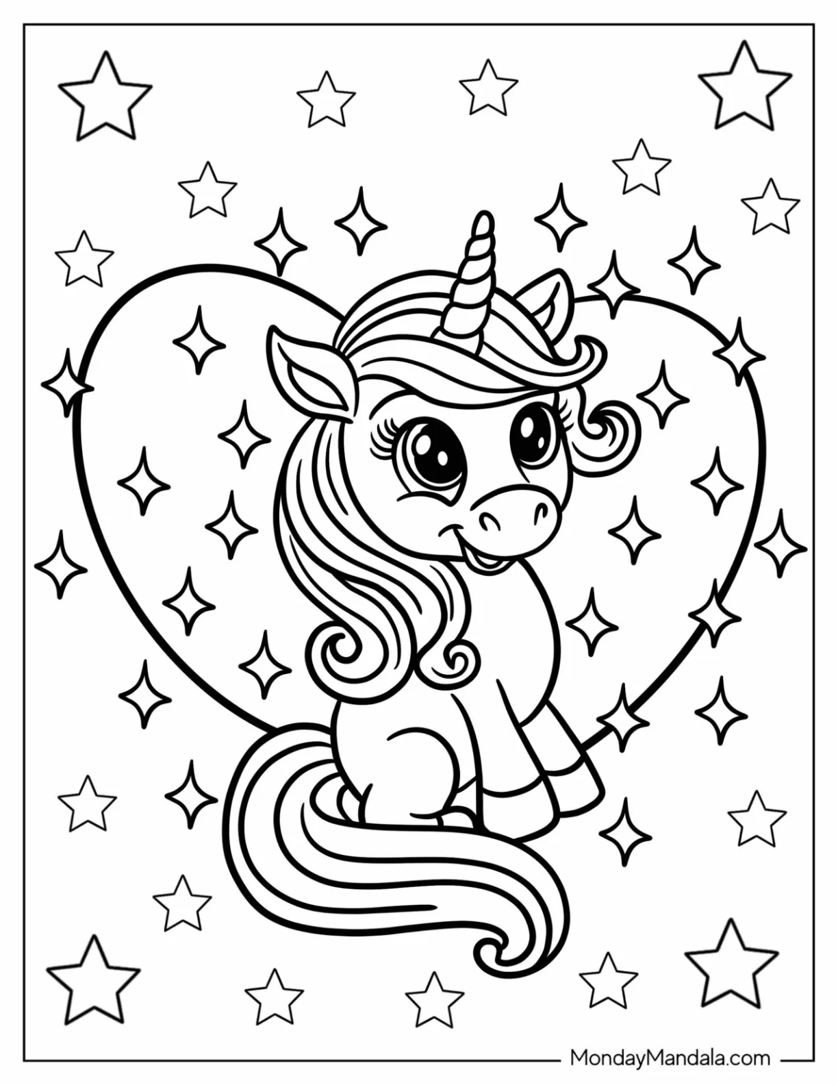 74 Unicorn Coloring Pages Free PDF Printables 