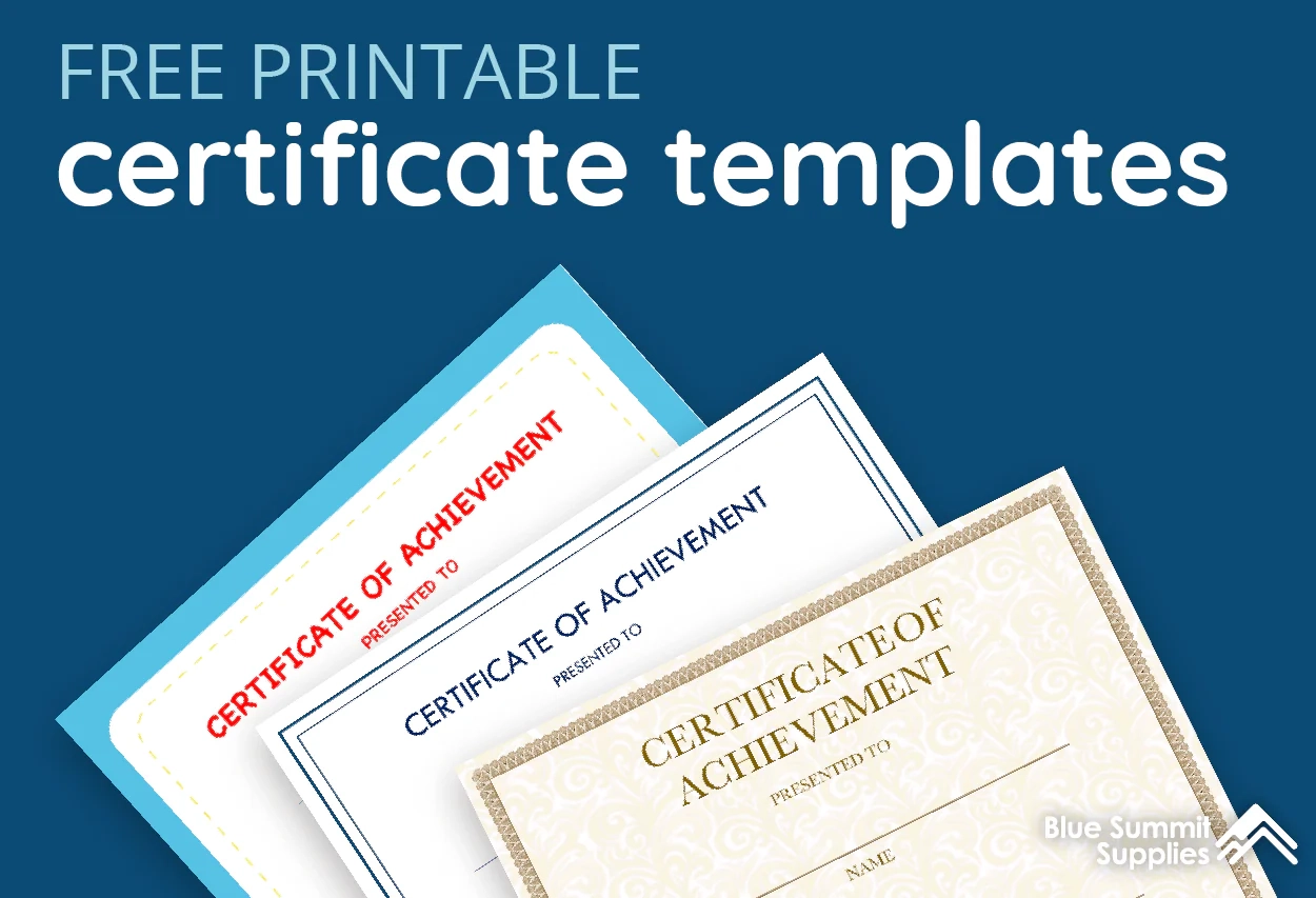 Achievement Certificate Template Free Printable Certificates Achievement Certificate Template Free Printable Certificates