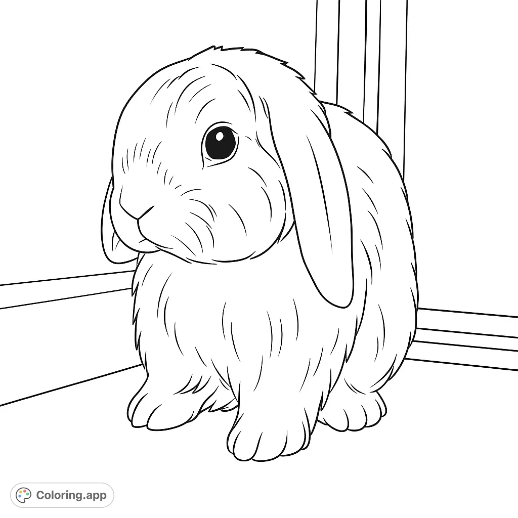 Adorable Lop Eared Bunny Coloring app Adorable Lop Eared Bunny Coloring app