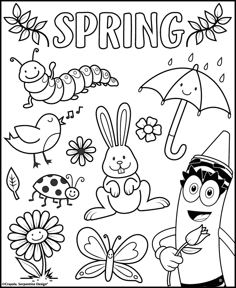 All Things Spring Coloring Page