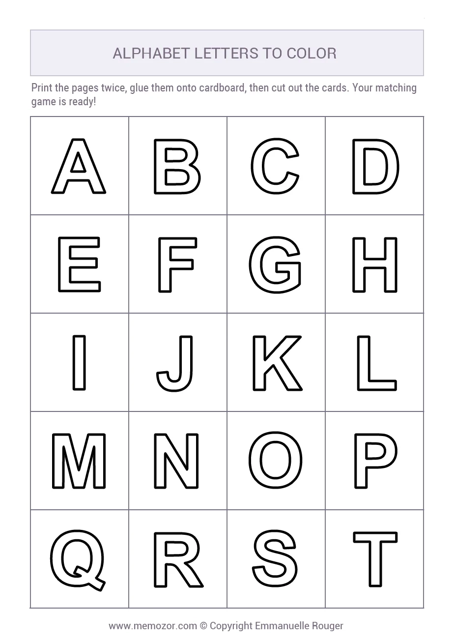 Alphabet Letters For Colouring A Z Print For Free Memozor