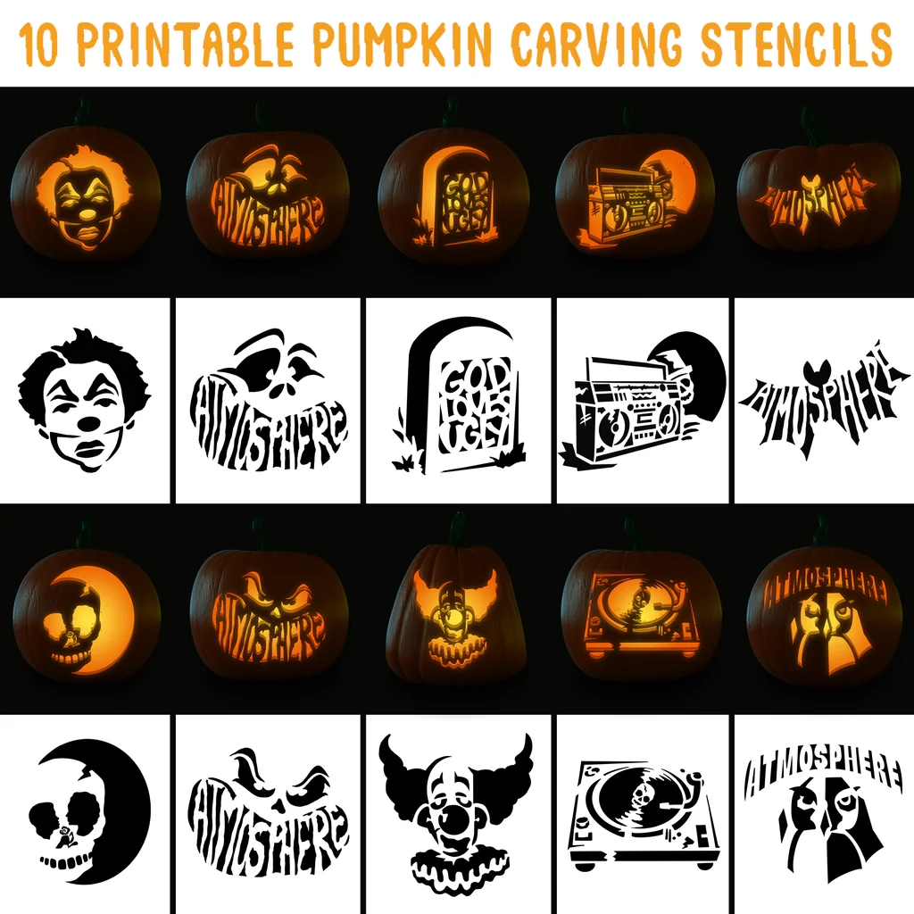 Atmosphere Printable Pumpkin Carving Stencils Rhymesayers Entertainment