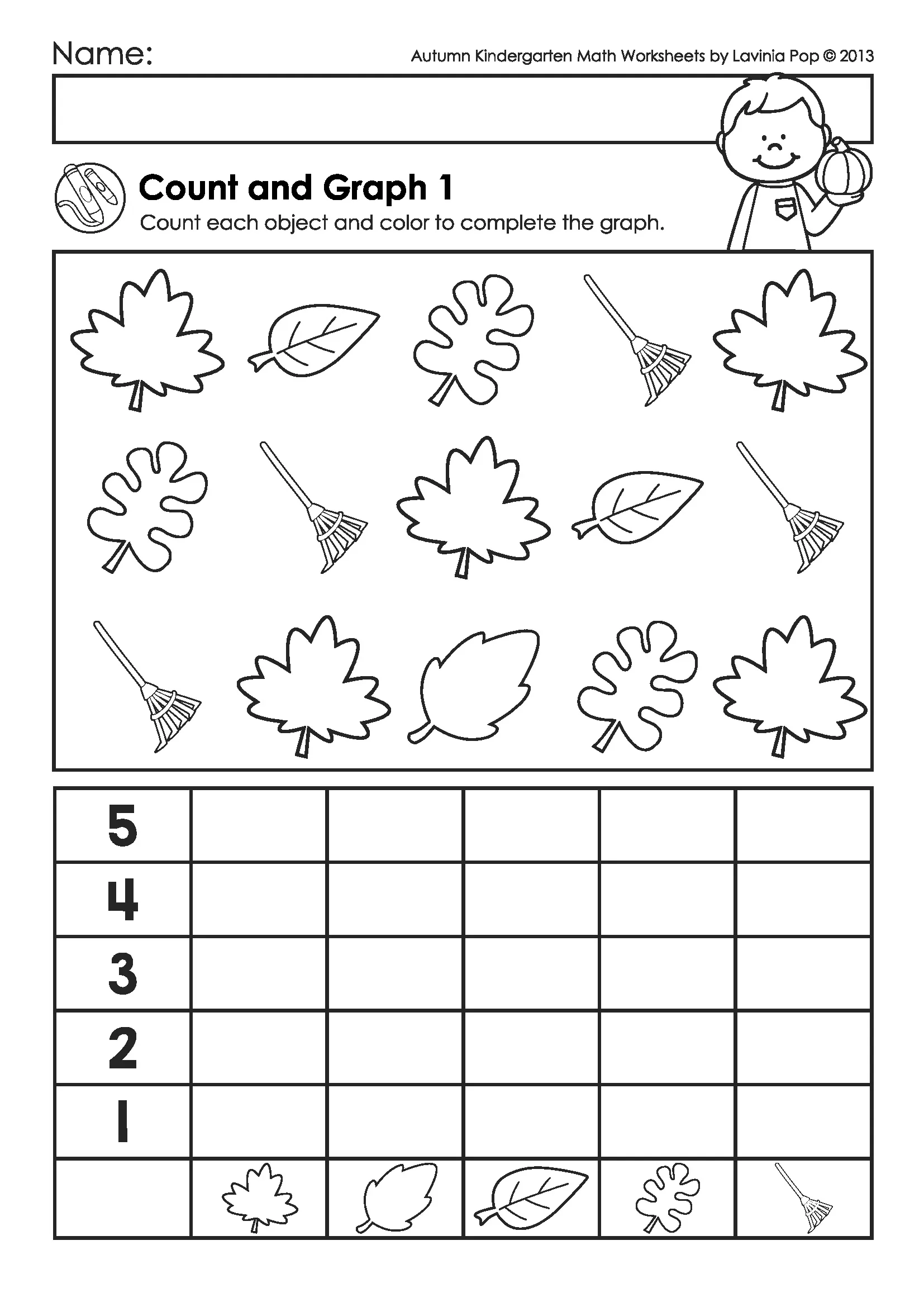 Autumn Fall Kindergarten Math Worksheets And Activities