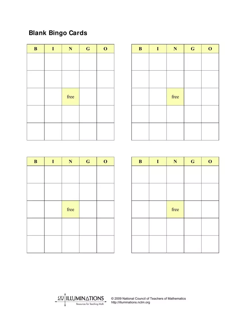 Blank Bingo Cards Fill Out Printable PDF Forms Online