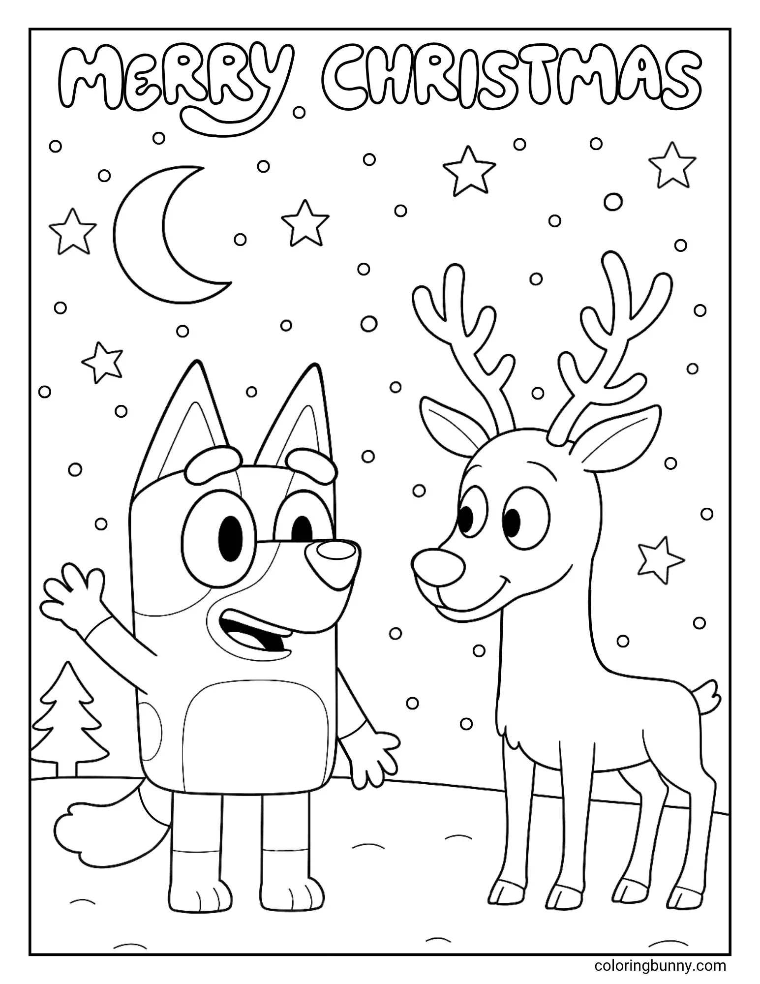 Bluey Christmas Coloring Pages 22 Free Printable PDFs