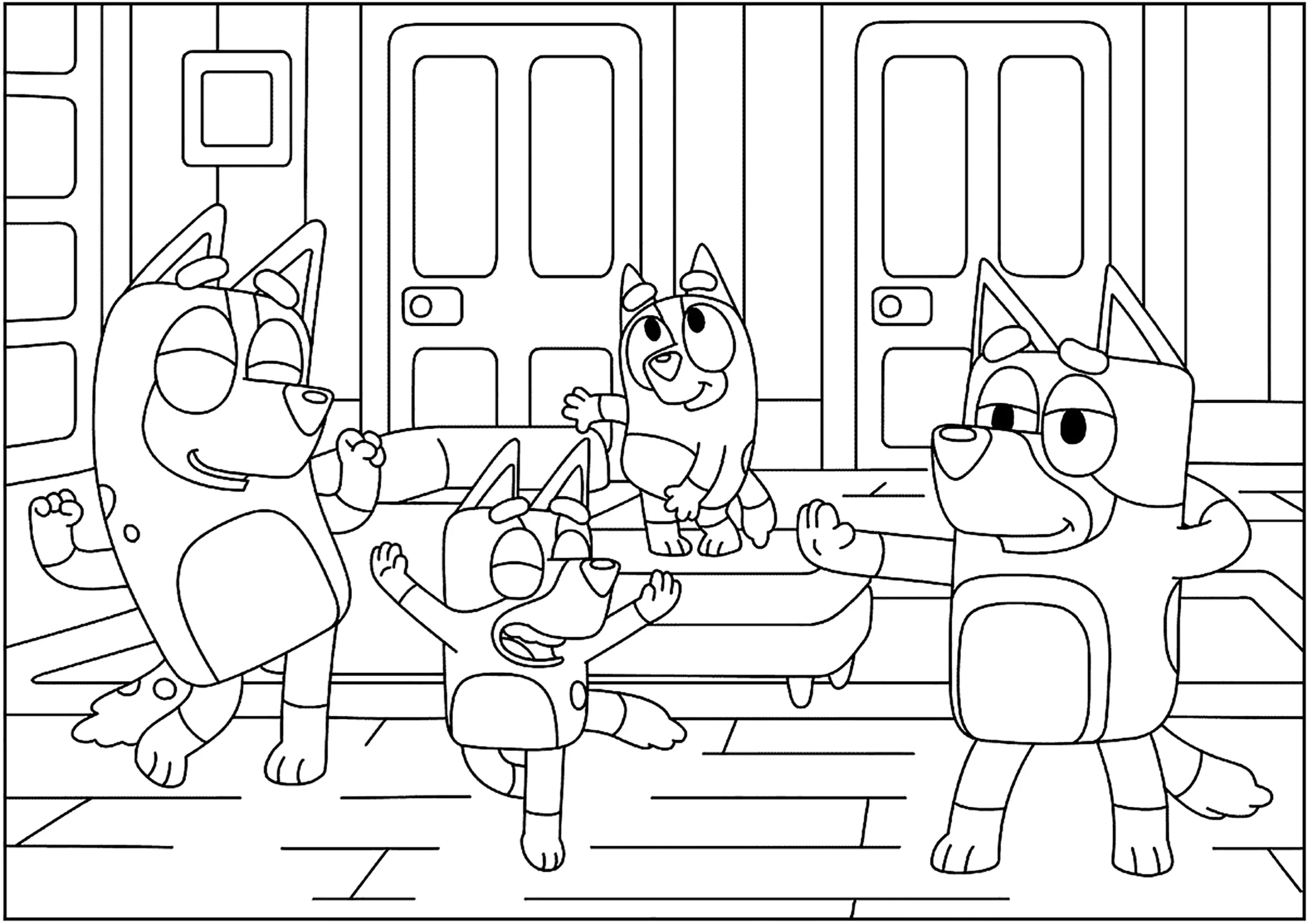 Bluey Dance Bluey Coloring Pages
