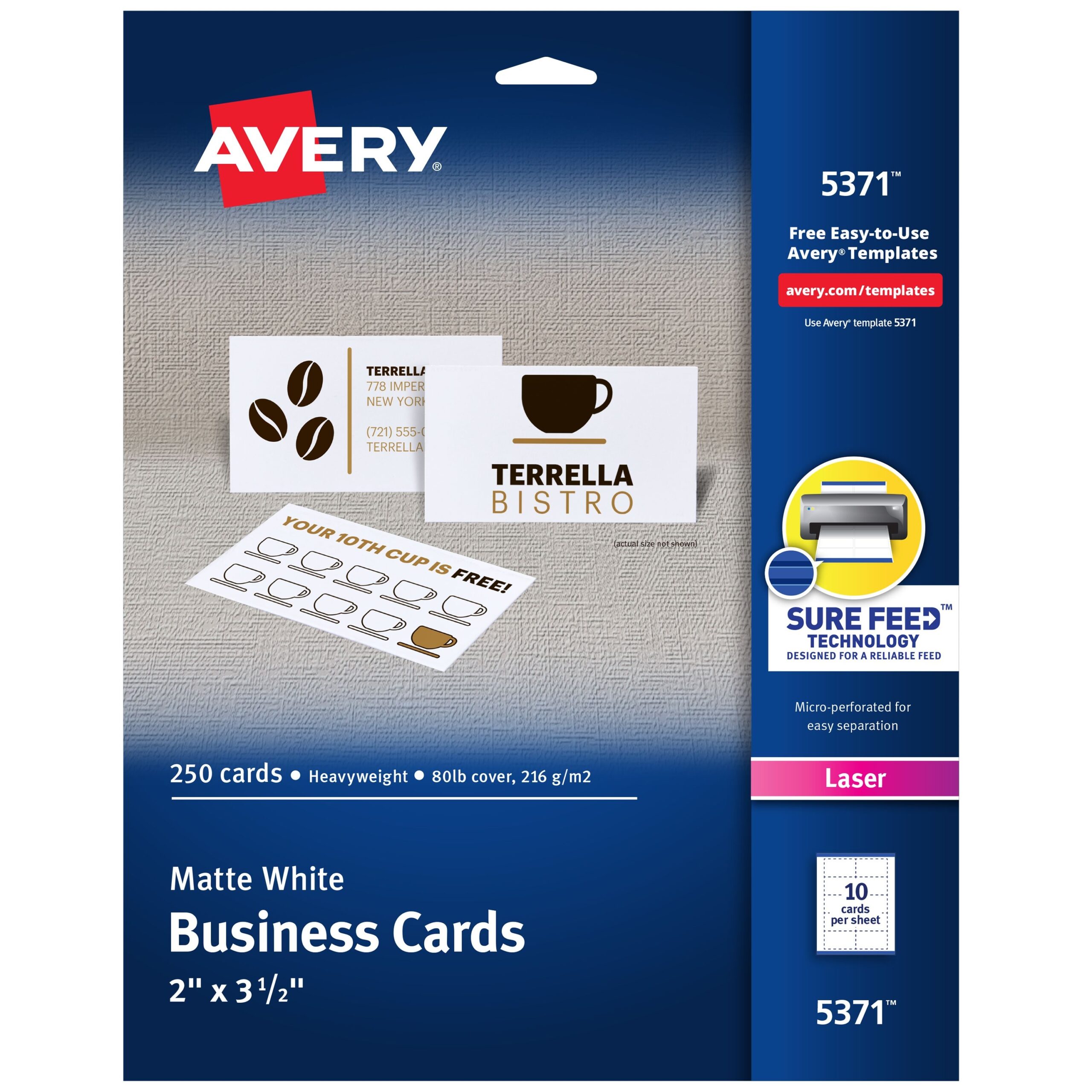 Business Cards With Sure Feed 5371 Avery
