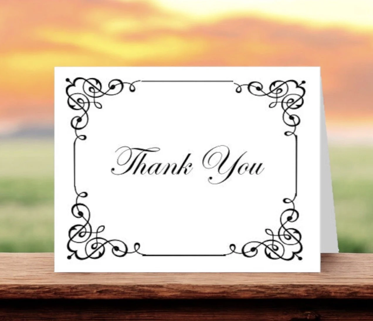 Cadence Thank You Card Template The Funeral Program Site