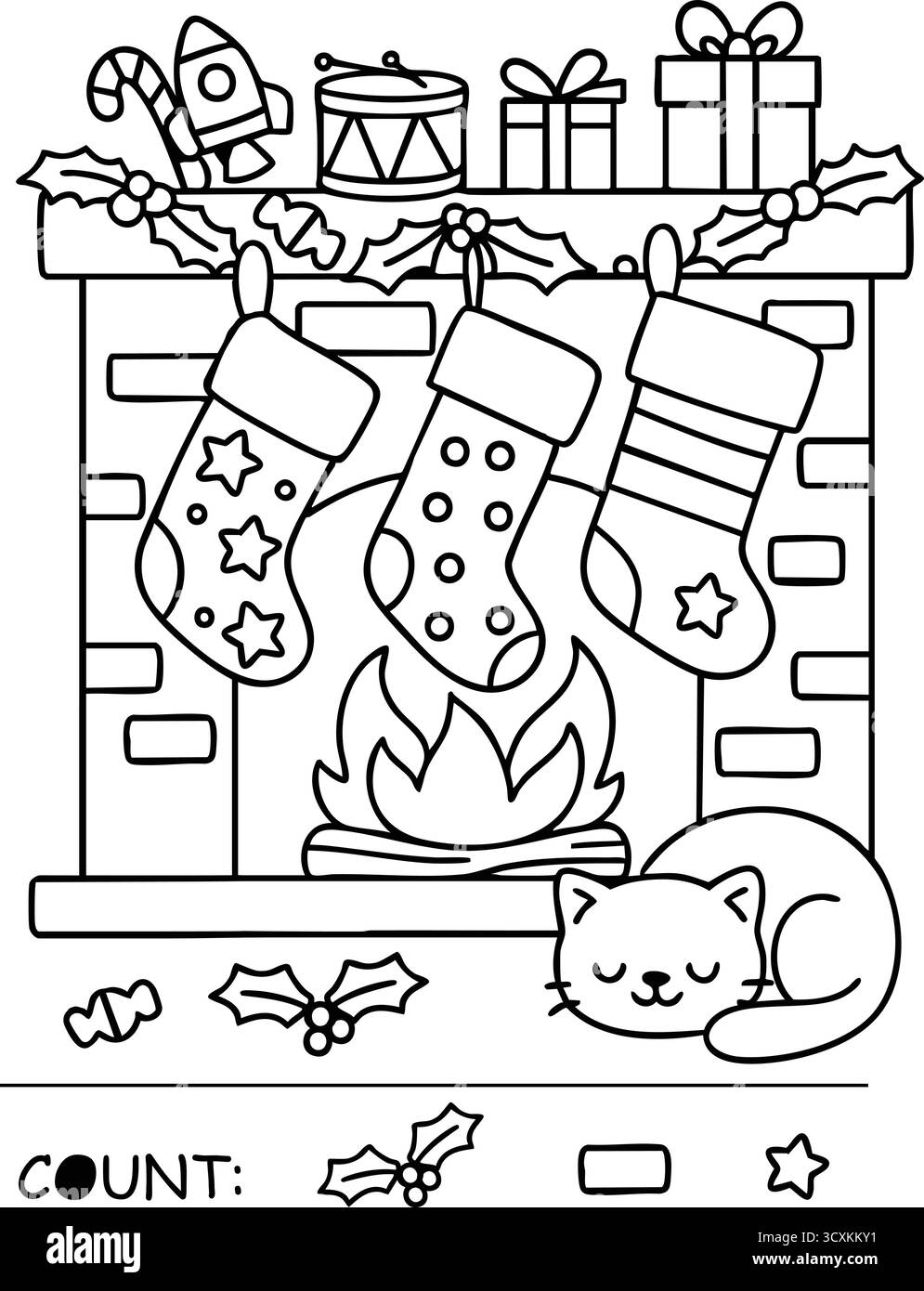Coloring Pages Christmas Hi res Stock Photography And Images Alamy