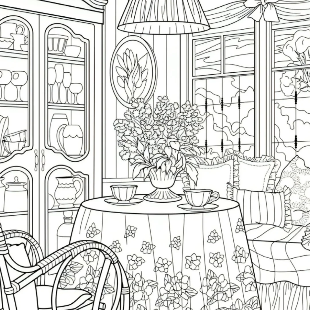 Cosy Corner Colouring Page Castle Arts Cosy Corner Colouring Page Castle Arts