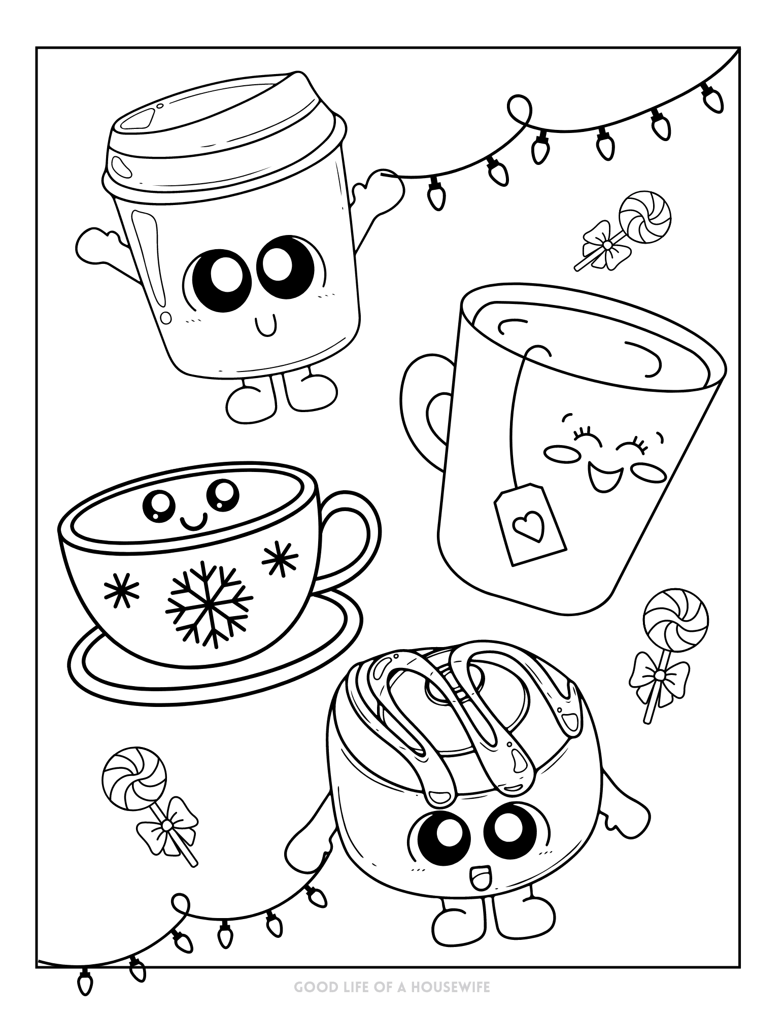 Cute Christmas Coloring Pages Free Printable Kids Will Love Good Life Of A Housewife