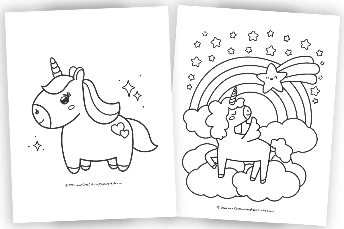 Cute Unicorn Coloring Pages Free And Easy Printables Cute Coloring Pages For Kids