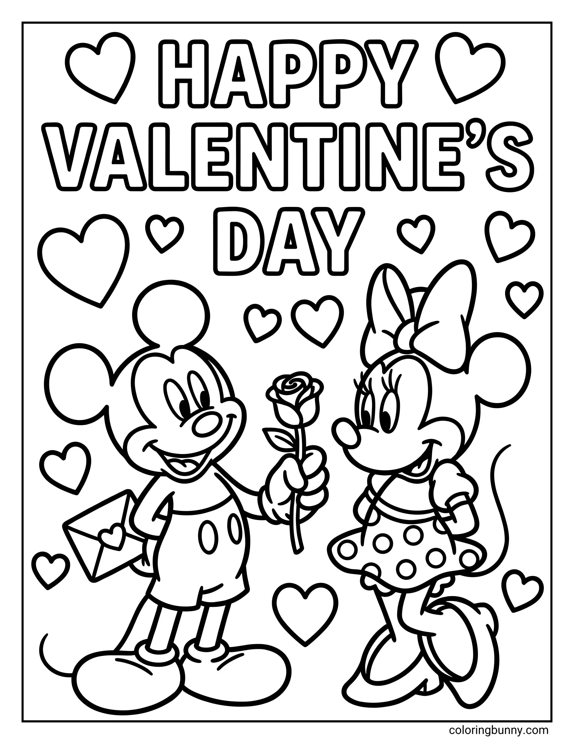Disney Valentine s Day Coloring Pages 30 Free Printable PDFs 