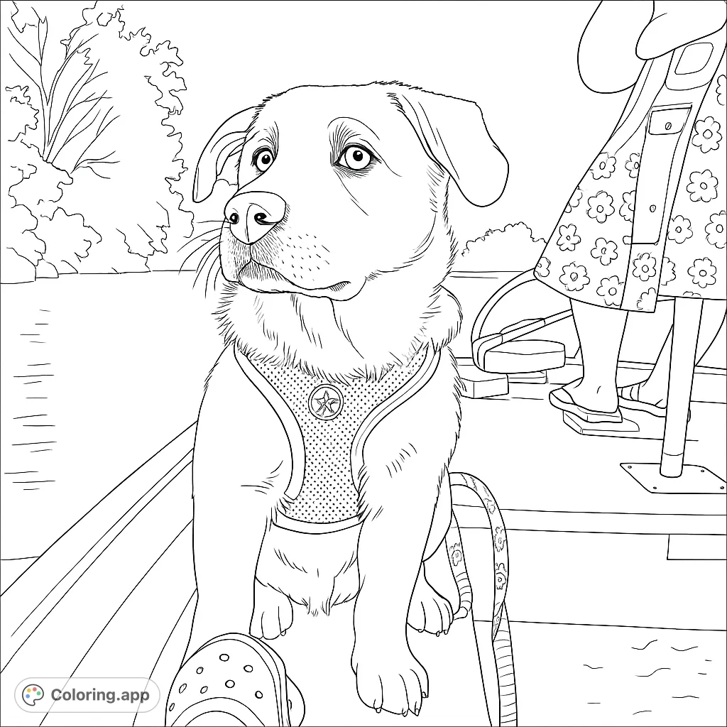 Dog s Boat Adventure Coloring app Dog s Boat Adventure Coloring app