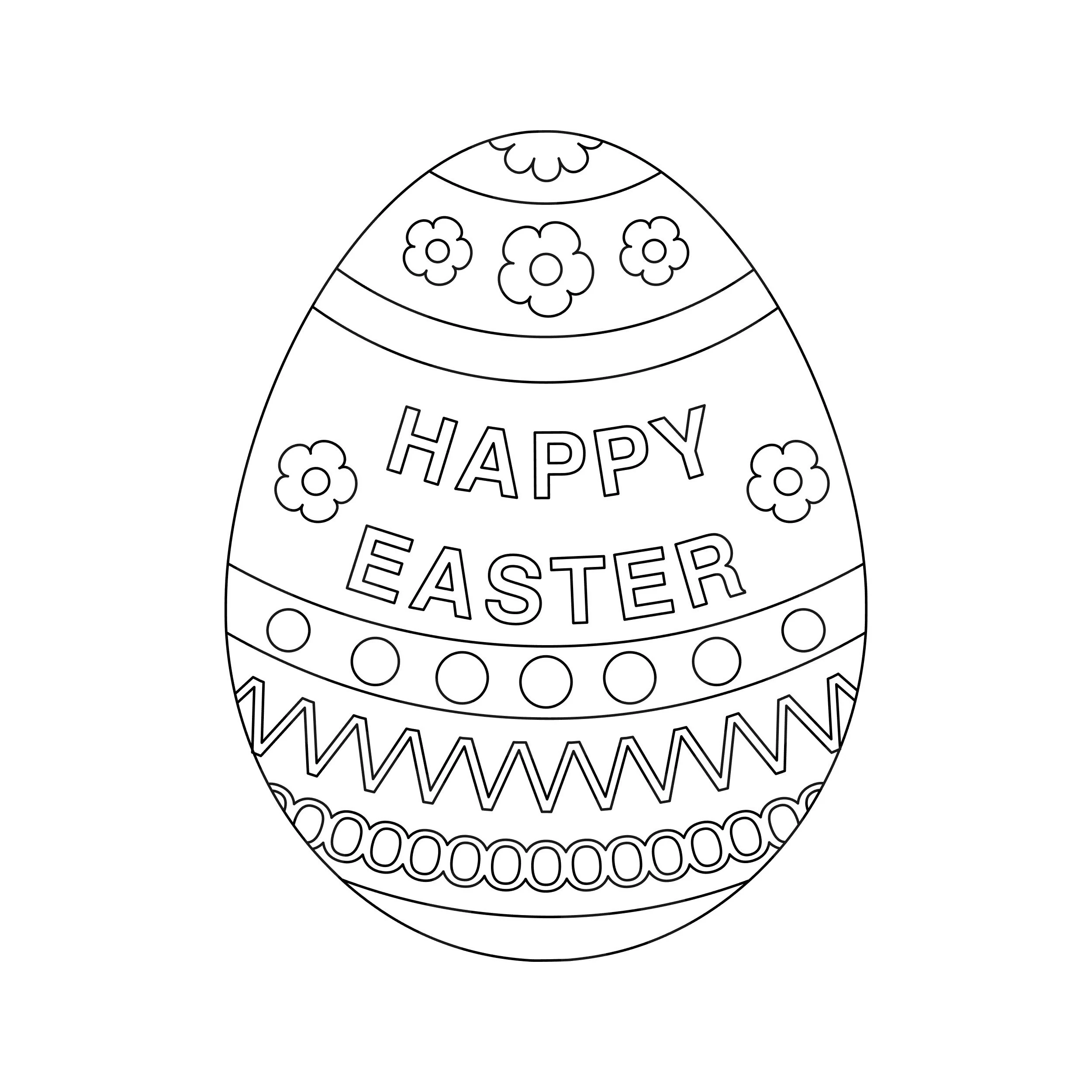 Easter Egg Coloring Page Easter Egg Colouring In Page easter Egg Svg Printable Silhouette Cut Files Cricut Cut Files Svg Files Etsy