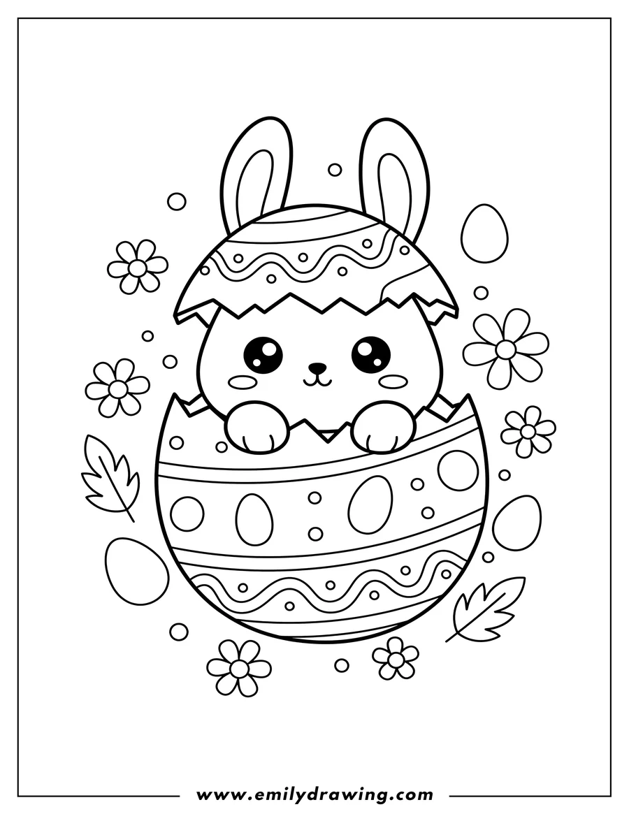 Easter Egg Coloring Pages Emily Drawing