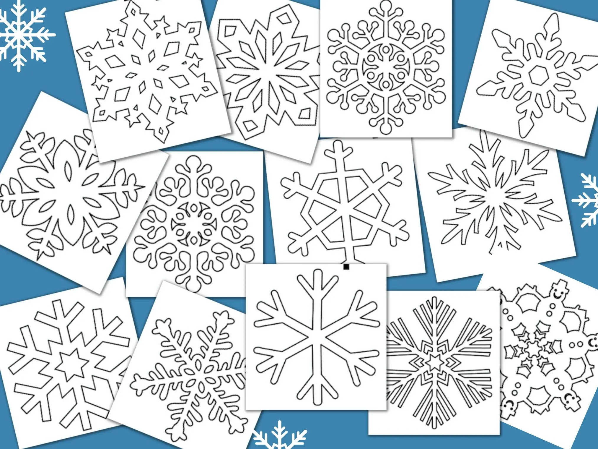 Easy Printable Paper Snowflake Template Free Patterns Made In A Pinch