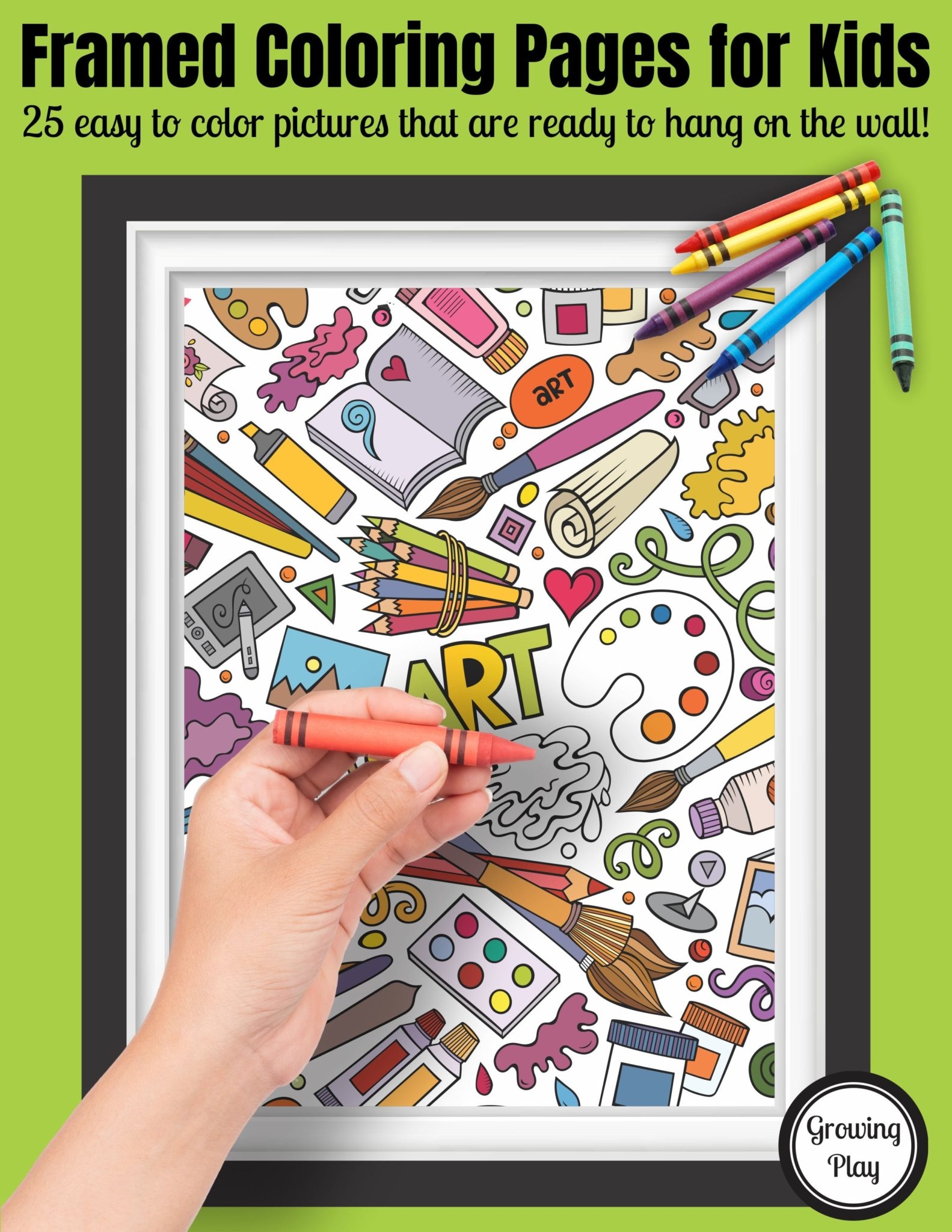 Framed Coloring Pages For Kids Growing Play