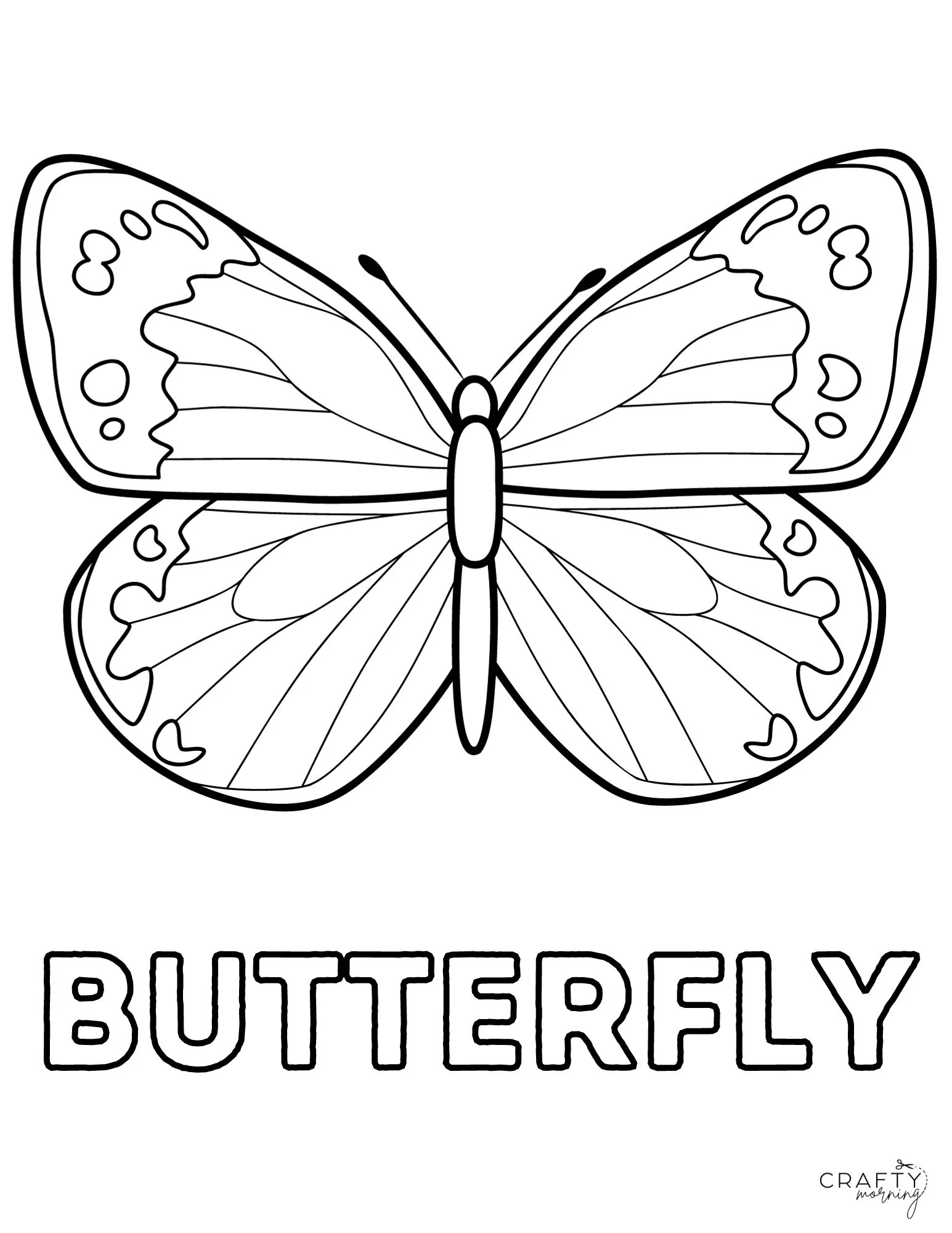 Free Butterfly Coloring Pages To Print Crafty Morning