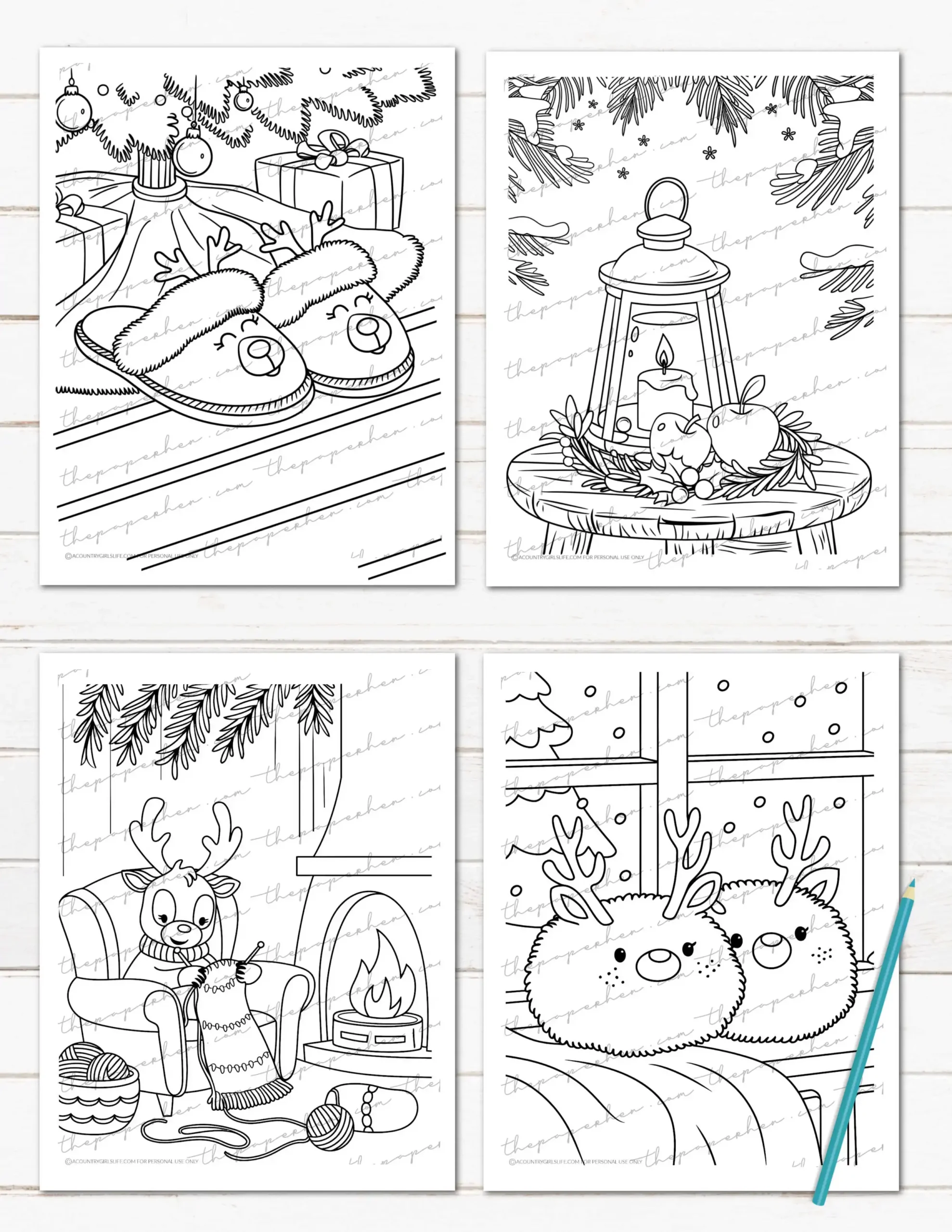 FREE Christmas Coloring Pages CUTE A Country Girl s Life