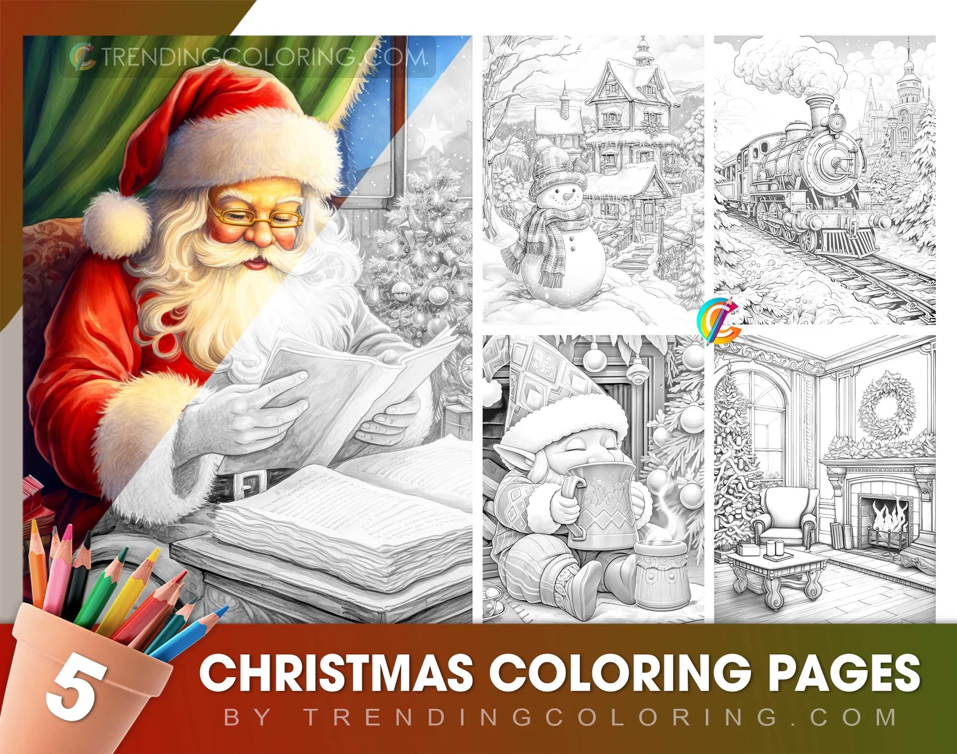 Free Christmas Coloring Pages Instant Download Freepage Printable Trending Coloring