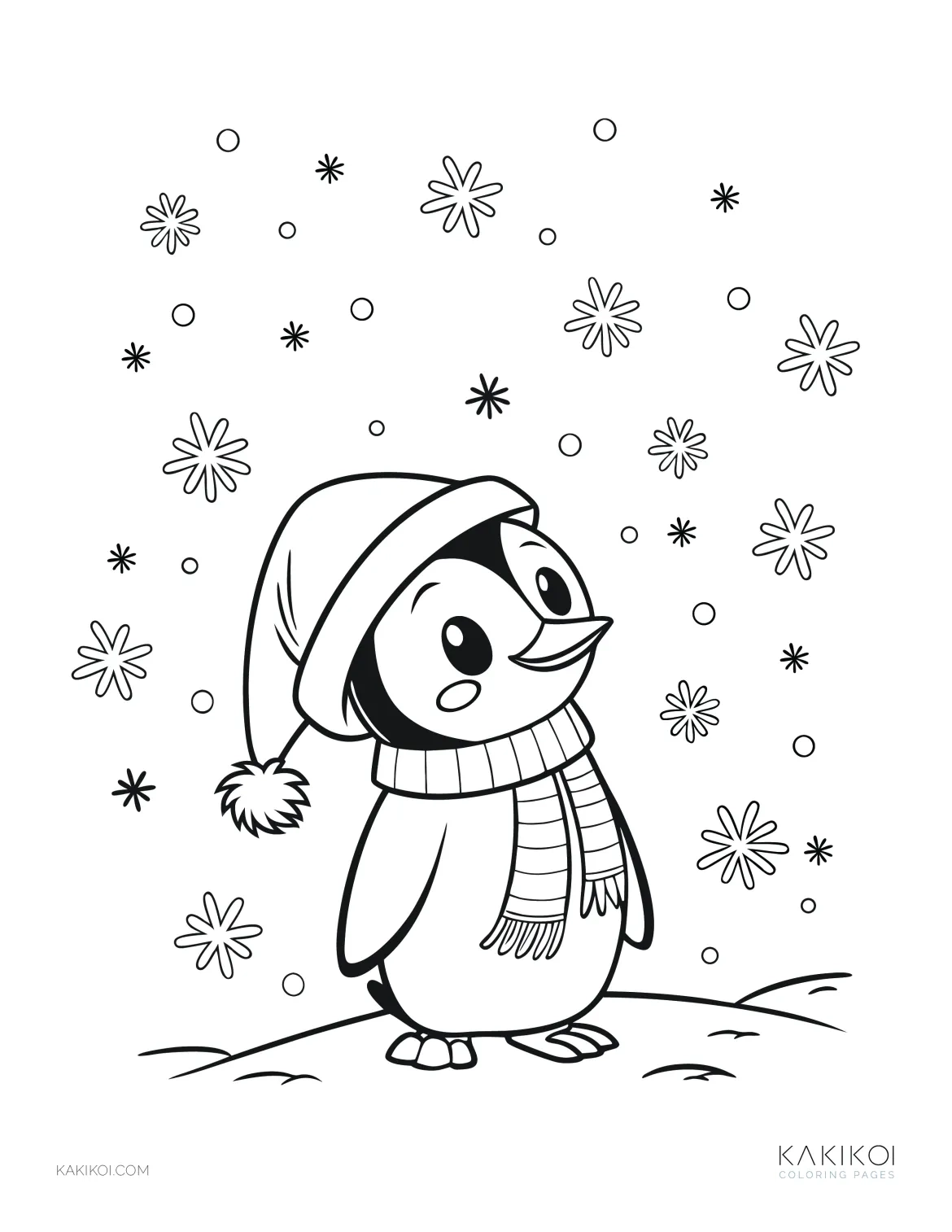 Free Christmas Coloring Pages Winter Holiday Printables Kakikoi