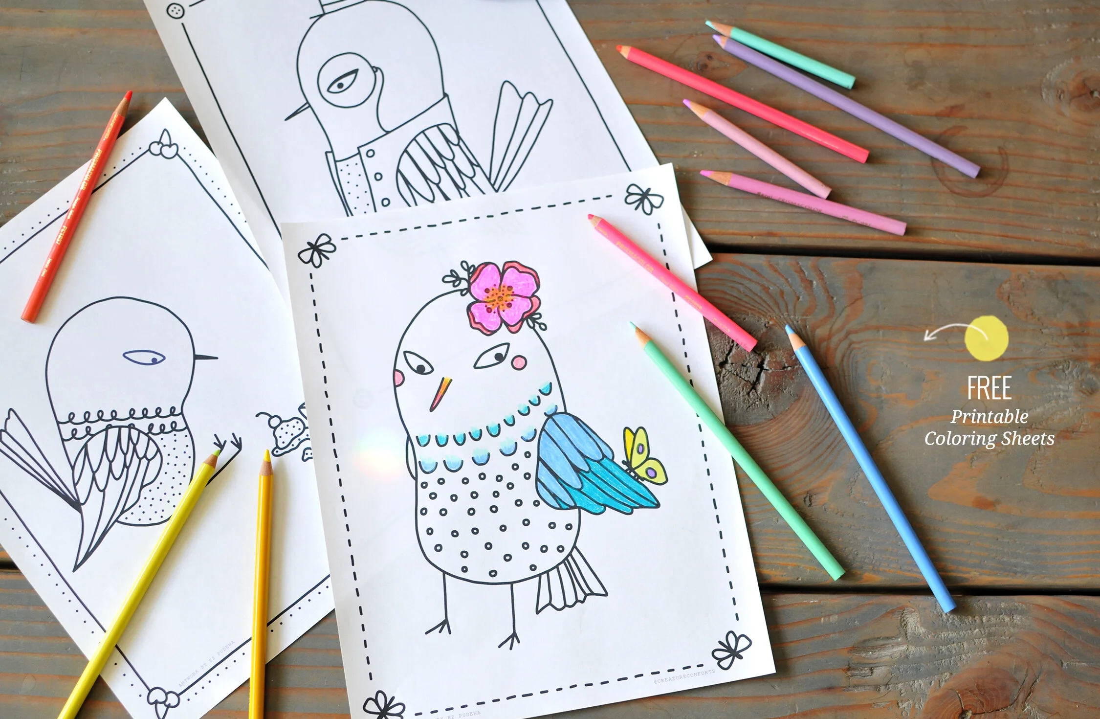 Free Coloring Sheets Printables Roundup Creature Comforts