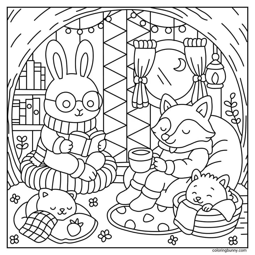 Free Cozy Coloring Pages 96 Printable PDFs 
