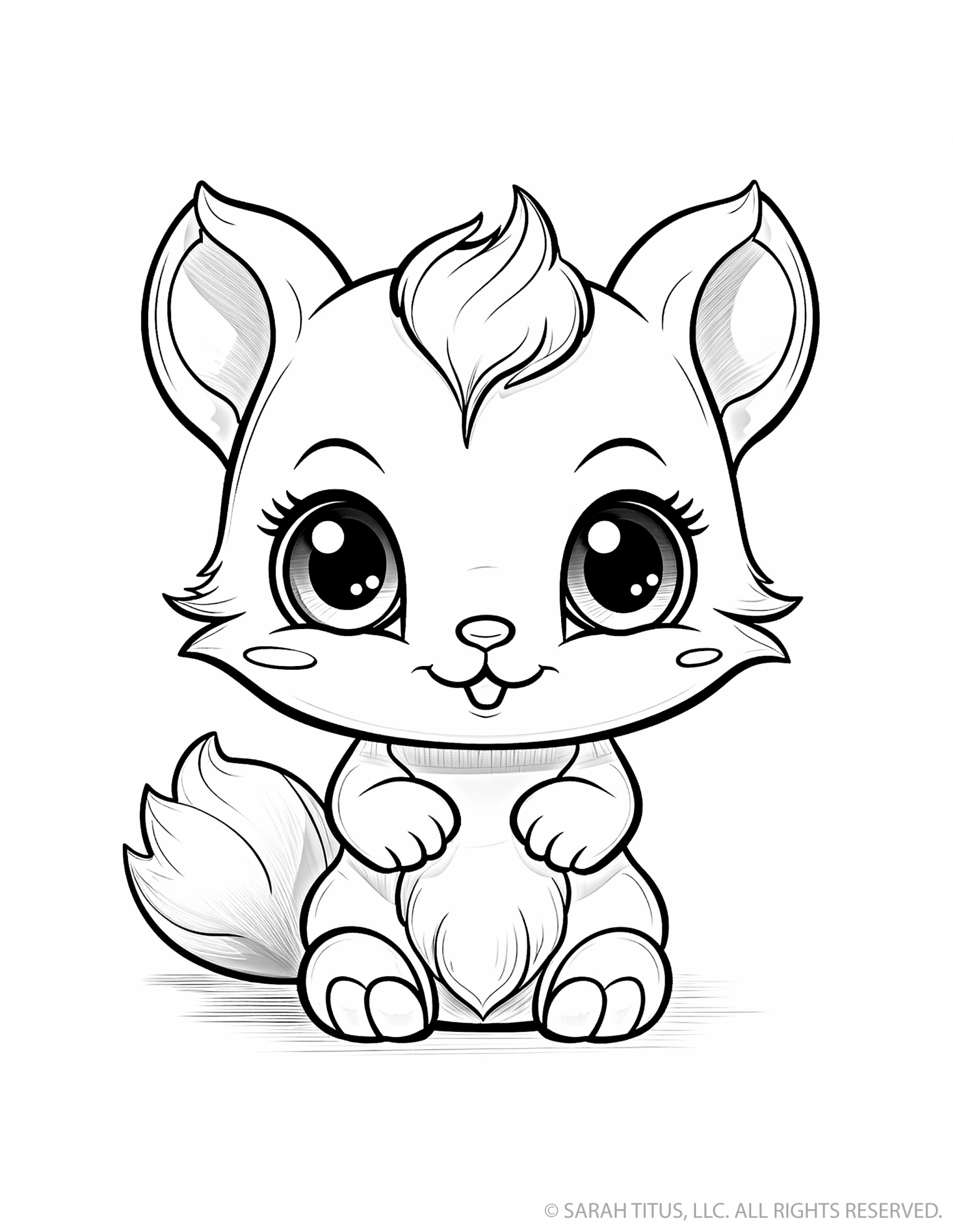 Free Cute Animal Coloring Pages Sarah Titus