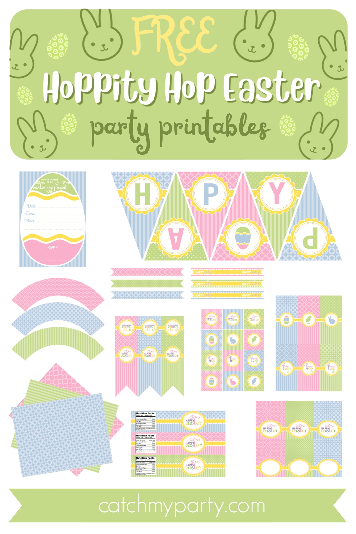 FREE Hoppity Hop Easter Party Printables Catch My Party