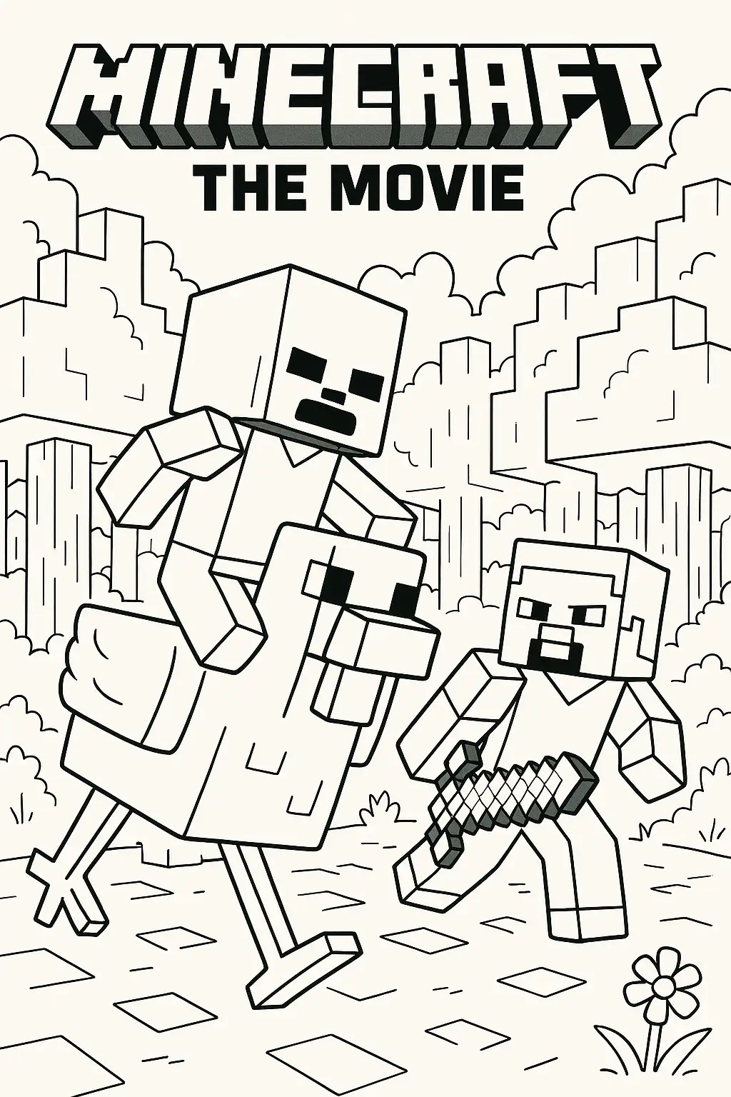 Free Minecraft Movie Coloring Pages Generator 18 Minecraft Movie Coloring Pages To Download
