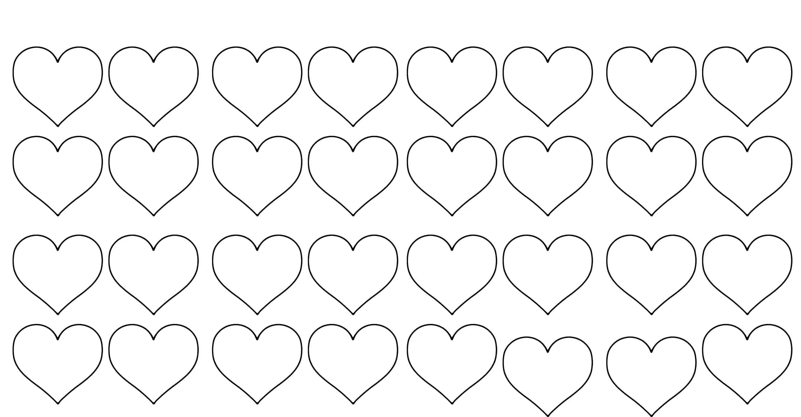 Free Patterns For Heart Template Printable Valentine s Day A Crafty Life