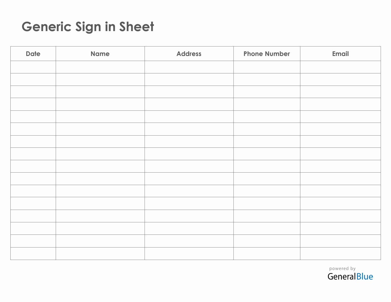 Free PDF Sign In Sheet Templates Free PDF Sign In Sheet Templates