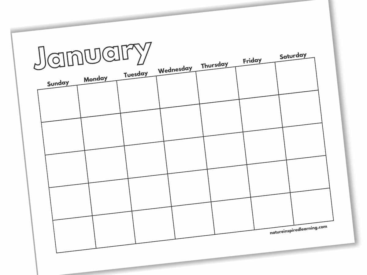 Free Printable Blank Calendars Nature Inspired Learning Free Printable Blank Calendars Nature Inspired Learning