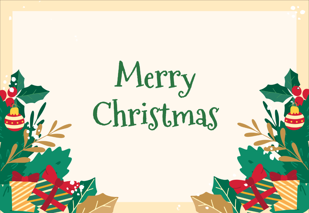 Free Printable Blank Christmas Card Template To Edit Online