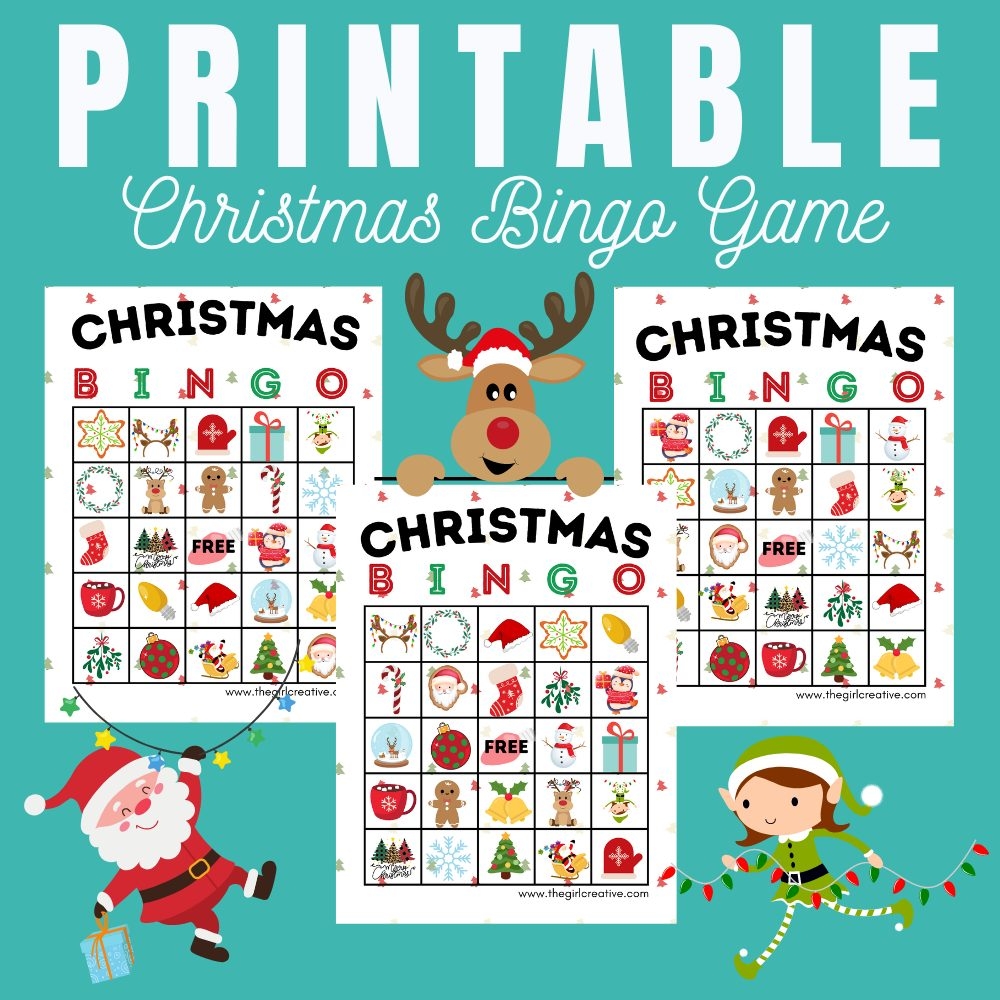 Free Printable Christmas Bingo Cards The Girl Creative
