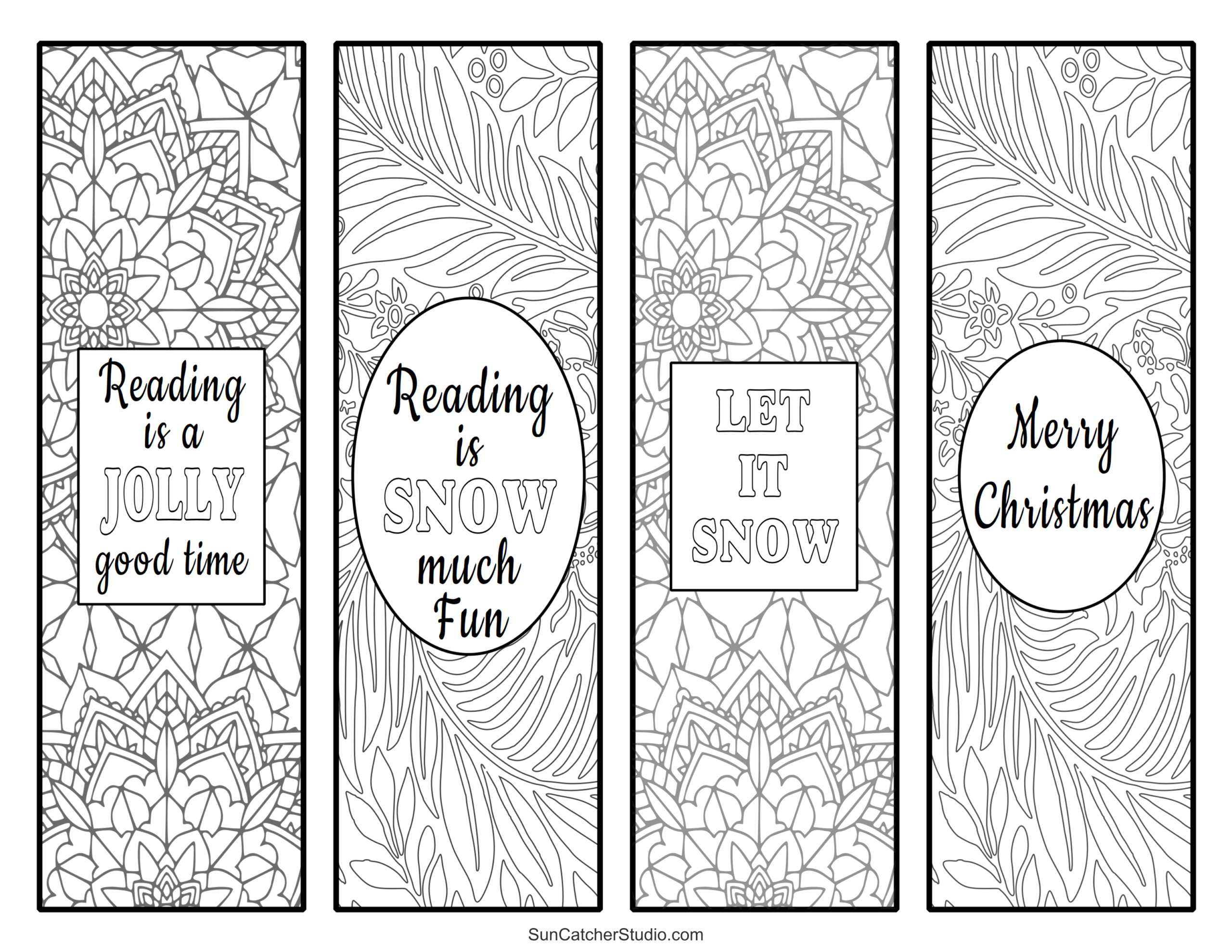 Free Printable Christmas Bookmarks To Print To Color Free Printables Lettering SVG Files Tools Apps