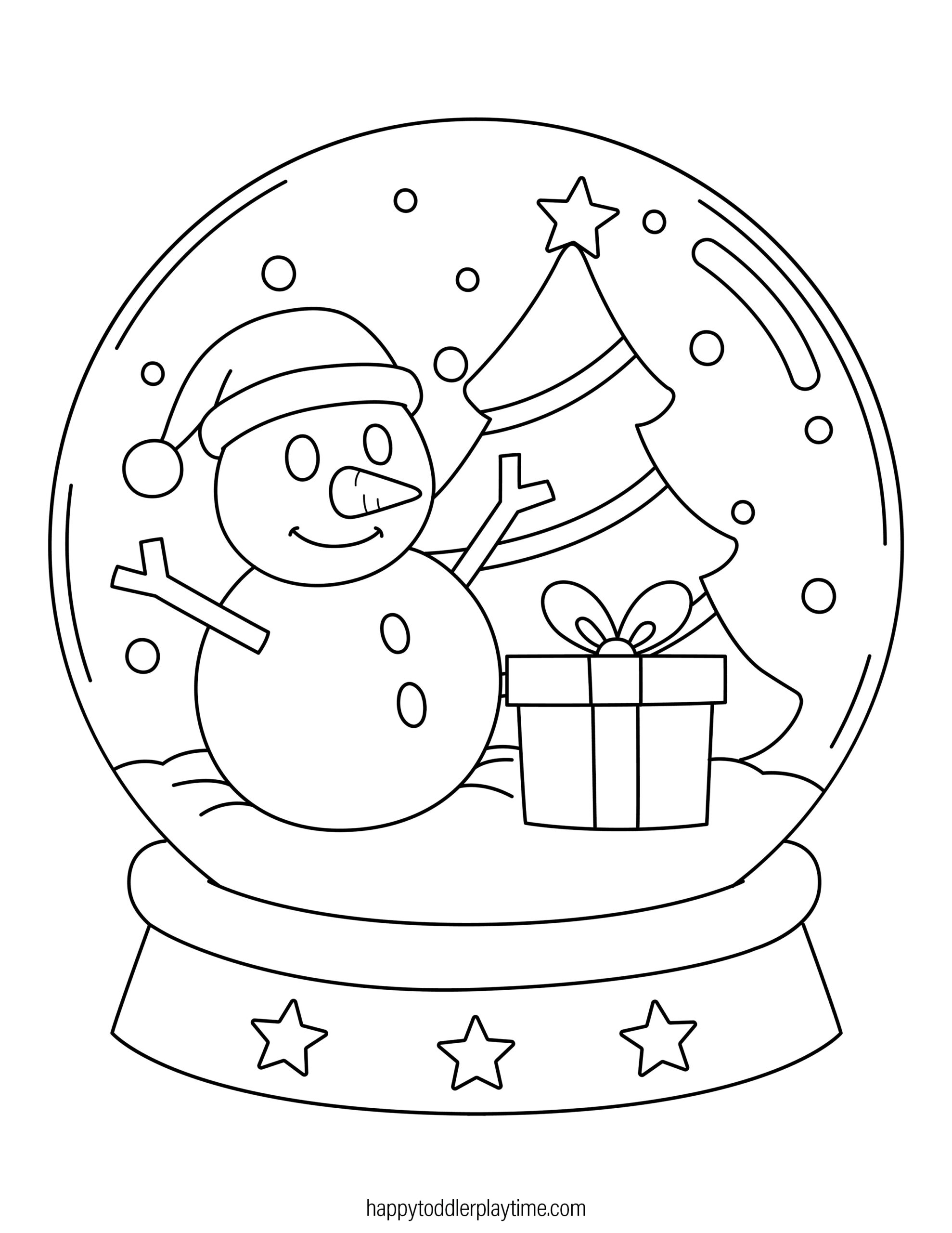 Free Printable Christmas Coloring Pages Happy Toddler Playtime